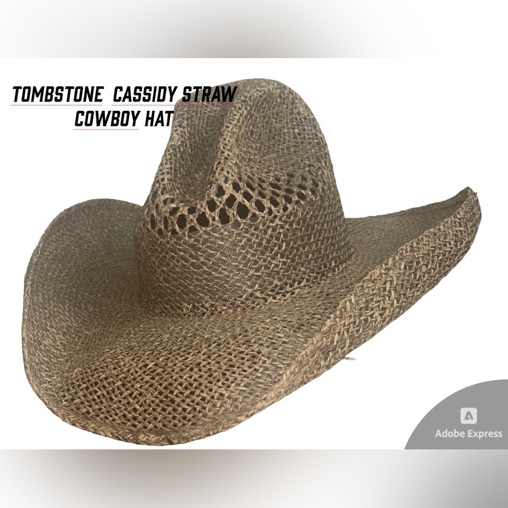 🤠🤠Tombstone Cassidy Straw Cowboy Hat🤠🤠‎